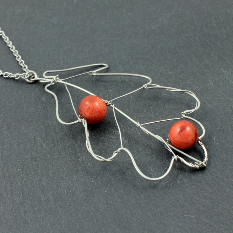 Náhrdelník duběnky z houbového korálu