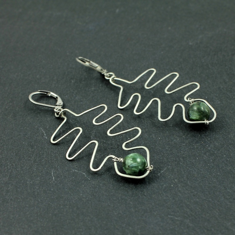 Náušnice serafinitová hálka