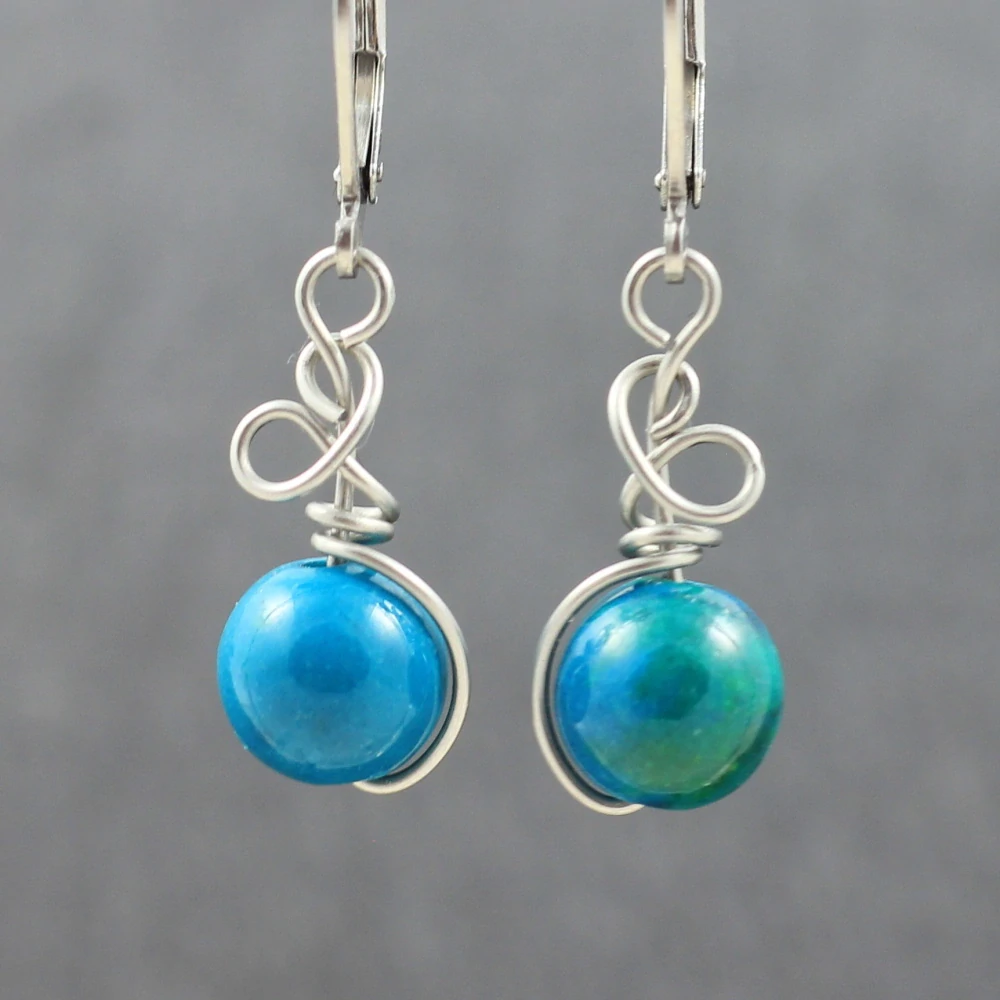 Chryzokol – model náušnic Zrození