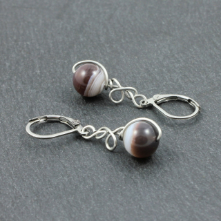 Achát Botswana – model náušnic Zrození