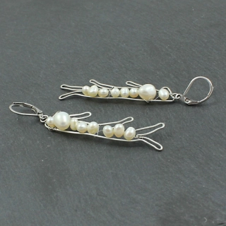 Náušnice perlové parůžky