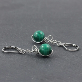 Malachit – model náušnic Zrození