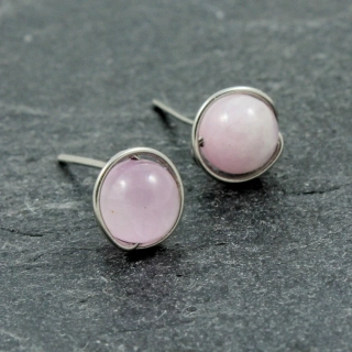 Dámské náušnice pecky s kunzitem