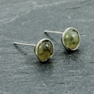 Peckové náušnice s labradoritem