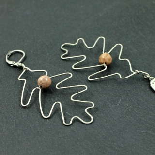 Korálové náušnice duběnky